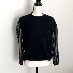 Joy Joy  velvet  sleeve sweater, S/M